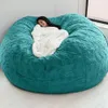 Useful Solid Color No Filler Durable Bean Bag Lazy Sofa Bed Cover Home Decor Bean Bag Chair Cover Bean Bag Cover 240118
