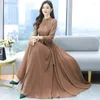 Casual Dresses Elegant Women Dress Spring Long Sleeve Maxi Sundress Robe Femme Kaftan A-line Party Vestidos Oversize Fashion Streetwear