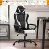 Andra möbler BestOffice Ergonomic Office PC Gaming Chair Cheap Desk Stol Executive Pu Leather Computer Chain Lumbal Women Men (White) Q240129