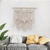 Mão-tecido pingente borla tapeçaria para quarto cabeceira parede pendurado boho decoração de casamento pano de fundo decoração macrame tapeçaria 240125