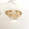 Bagues de cluster Bague en cuivre créative avec perles roulantes Surface lisse Soulagement du stress Anniversaire Noël Bijoux Cadeau pour femmes filles