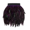 Skirts Fashion Luxury Festival Rave Feather Mini Women's Sexy High Waist Irregular Carnival Stage Performance Harajuku