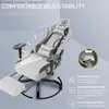 Otros muebles Sillas para juegos con reposapiés Silla ergonómica para juegos con respaldo alto para adultos y adolescentes Silla reclinable para computadora con reposacabezas lumbar Q240129