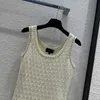 Basic & Casual Dresses designer French Knitted Vest Dress Elegant and Sexy Girl Slim Fit Sleeveless New Autumn 98PA