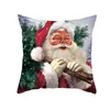 Pillow Christmas Tree Cover Snowman Winter Gift Art Pillowcase Happy Year 45x45cm G747