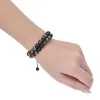 Bracelets Tigerseyeagate Black Obsidian Beads Bracelet for Men Femmes Bijoux en pierre Crystal Bracelets apportent la chance de la prospérité