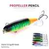 Newup 8sts propeller traktor fiske locka 13 5g 10 cm hårt bete flytande vatten blyerts utomhus toppvatten whopper plopper fiske300o