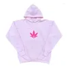 Kvinnors hoodies koreansk stil casual tryck rosa löst gotiskt mode estetiska mönster tröjor punk överdimensionerade tröjor