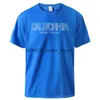 Mäns T-shirts Kalifornien West Coast Printing T-shirts Mens Crew Neck Vintage Tee Shirts Bortable Cotton Clothed Basic Creative Tshirts Maleh24129