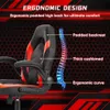 Other Furniture Ergonomic Office Computer Gaming Chair with Lumbar Support Flip-up Arms Adjustable Height PU Leather Swivel with Wheels Q240129