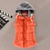 Gilets Femmes Femmes Gilet Sans Manches Automne À Capuchon Court Hiver Plus Taille Manteaux 6XL Et Gilet Femme