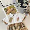 Diseñador Conjunto de ropa POLO para niños Verano Niños Niñas Moda casual Conjunto para niños Algodón de alta calidad T + pantalones cortos conjunto de dos piezas tamaño 90 cm-150 cm B2