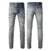 Дизайнерские джинсы, мужские джинсовые брюки с вышивкой, модные брюки с дырками, размер США 28-40, хип-хоп, потертые брюки на молнии для мужчин, лидер продаж 2024 года 757053822