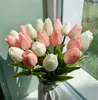 Fleurs de tulipes artificielles en gros bouquet de tulipes fausses fleurs pour le bureau de mariage du bureau de la maison décoration de cuisine
