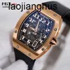 Richardmills Watch Milles Swiss Top Automatic Watches Richardmillsr RM067 Ultra Thin Mens 18k Rose Gold Black Disc Dature Mekanisk berömd Lu Mnzm