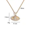 Ice Diamond Eye Pendant Necklace Men's and Women's Fashion Jewelry with Tennis Chain272m