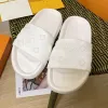 Designer Pool Pillow Damen-Sandalen, Slipper, seitlicher Sonnenuntergang, flach, bequem, Pantoletten, gepolsterte Riemen vorne, Hausschuhe, modische Slides im modischen Stil, Sandale 35–45