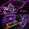 Other Furniture Generic PUKAMI Gaming Chair High Back for Teens Ergonomic Racing Computer Desk with Comfortable Lumbar (Purple) 48*26*22 inch Q240129