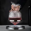 Carafe à vin rotative à 360 degrés, aérateur en verre de cristal transparent sans plomb, cadeaux créatifs pour les amoureux, décoration de Bar à domicile, 1500, 240119