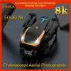 Drony Tesla 8k Drone Professional 4K HD Aerial Photography Quadcopter Pilot Control Helikopter 5000 metrów Unikanie przeszkód YQ240129