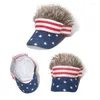 Ball Caps 4th of July Baseball Cap Soft Cotton American Flag Peaked Outdoor Hip Hop