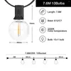 Snaren Garland Outdoor Lichtslingers Dimbaar Onbreekbaar Plastic G40 Globe LED-lampen EU US Plug Home Patio Decor Hangende lichtketting