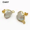 Charme WKT JF329 Natural Ewater Pearl Perle Irregular Stud Oreads Style Classic Conçu pour la boucle d'oreille pour femmes