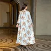 Ethnic Clothing 2024 Middle East Eid Robe Women Abaya Muslim Fashion Diamond Evening Dress Dubai Arab Print Hijab Long Dresses Islam Clothes