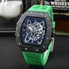 Full Diamond Men's Quartz Watch Casual Fashion Wine Barrel New style Hollow out