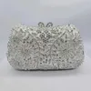 Evening Bags Ladies Stones Evening Bags Wedding Rhinestones Clutches Crystal Clutch Purse Hard Metal Mini Minaudiere Handbag Bridal Party Bag