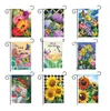 Primavera verão animais flores pássaros jardim bandeira dupla face bem-vindo jardim bandeira decoração pátio quintal bandeira material de linho p258