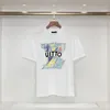 2024 Nowy projektant koszulki luksusowych koszulek marki T-koszulka List Spray List Spray List Krótkie rękawie Letnie Tides Mężczyźni i kobiety Tee Asian Size M-2xl