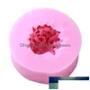 Krysantemums Rose Flower Sile Mögel Fondant Soap Cake Mold Cupcake Jelly Candy Chocolate Decoration Bakning Tool Mod Drop Delivery Dhlxz