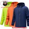 S-7XL Hiking Windbreaker Camping Waterproof Jacket Reflective Coat Sun Protection Clothing Unisex Outdoor Windbreakers Plus Size 240131