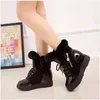 Boots 2023 Warm Women's Short Boots Winter Thick-soled Slope Heel Color Matching Snow Boots Casual Simple Casual Boots Ladies BootiesL2401