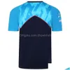 Motorcycle Apparel F1 2023 Team Training Jersey Racing Driver Blue T-Shirt Forma 1 Fan Shirt Summer Extreme Sports Lover Breathable Dhchs