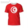 Men's T-Shirts Custom Name Number Emblem Of Tunisia- 3D T-shirts For Men Women Tees jersey team Clothes Soccer Football Fans Gift T shirt