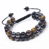 Bransoletki naturalne tygryseeagate czarne koraliki obsydian bransoletki dla mężczyzn kobiety kryształowe biżuteria Bracelety przynoszą szczęście