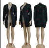 Совершенно новые женские дизайнерские кардиганы, роскошные повседневные свободные длинные черные свитера, красочные буквы с принтом G, вязаный уличный свитер