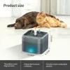 Fonte automática de água de gato com capacidade 2L com iluminação LED Distribuidor de água de animais de estimação USB com filtramento de recirculação para gatos