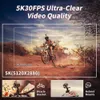 Akcja sportowa kamery wideo 5K HD WiFi Nocna kamera akcji Anti Shake Riding Motorcycle Recorder z LED Light WIFI Sport Helmet kamera YQ240129