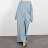 Roupas étnicas Moletom Abaya Vestido Longo Mulheres Muçulmanas Desgaste Diário Simples Islâmico Ramadan Dubai Turquia Casual Hijab Robe Outfits