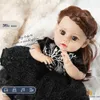 14 Inch Reborn Doll 35CM Voice Girl Bebe Baby With Fashion Clothes Smooth Soft Skin Vinyl Head Limbs Cotton Body Kids Gift 240123