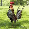 Garden Decorations Cast Iron Tall Cockerel Statue Cock Sculpture Figurine Ornament