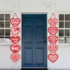 1 paire de portes d'amour sur le thème de la saint-valentin suspendues, bannières de décoration pour fête de la saint-valentin, 240129