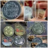 Arts And Crafts Christmas Commemorative Coin Party Favors Personality Cartoon Santa Claus Medal Collection Craft Gift 40Mm Inventory Dhgba