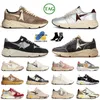 Atacado Running Sole Camurça De Couro Designer Sapatos Casuais Glitter Camuflagem Vintage Treinadores Feitos À Mão Itália Marca Mulheres Mens Marfim Estrela Sapatilhas Corredores