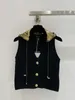 Gilets pour femmes Designer Début du printemps Nouveau CH Nanyou Gaoding Celebrity Light Mature Style De Luxe Mode Polyvalent Industrie Lourde Panneau De Perles À Capuchon Boucle Gilet FA2B