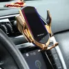 R2 Smart Sensor Infrared Sensor Car Chargers wireless charger Auto Clamp Fast Charging PD Qi Phone Holder Mount for iPhone 15 8 12 11 13 14 Samsung Magnet Magnetic