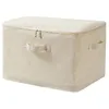 Canvas Cotton Tyg Makeup Storage Box Kläder Garderob Underkläder Kosmetisk påse Vattentät förvaring Travs Baggarderob Organare 240125